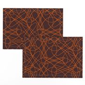 lines and loops - brown orange