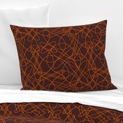 lines and loops - brown orange