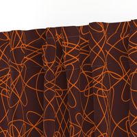 lines and loops - brown orange