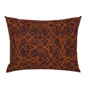 lines and loops - brown orange