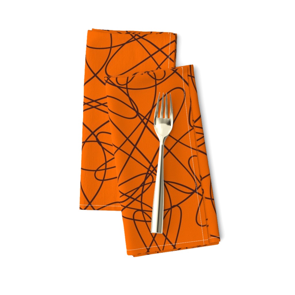 lines and loops - orange brown