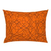 lines and loops - orange brown