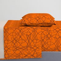 lines and loops - orange brown