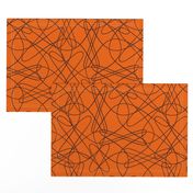 lines and loops - orange brown