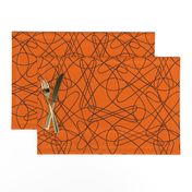 lines and loops - orange brown