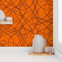 lines and loops - orange brown