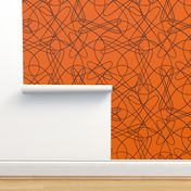 lines and loops - orange brown