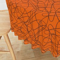 lines and loops - orange brown