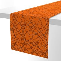 lines and loops - orange brown