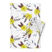 Yellow Flowers with Purple Leaves - Larger Scale