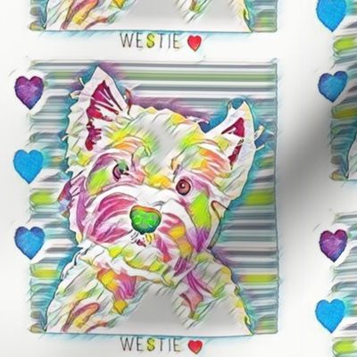 West Highland Terrier Rainbow