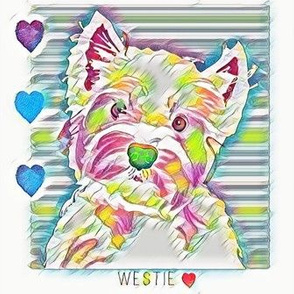 West Highland Terrier Rainbow