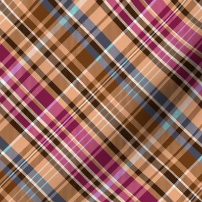 Mainly Sand and Burgundy Madras Plaid Larger Scale