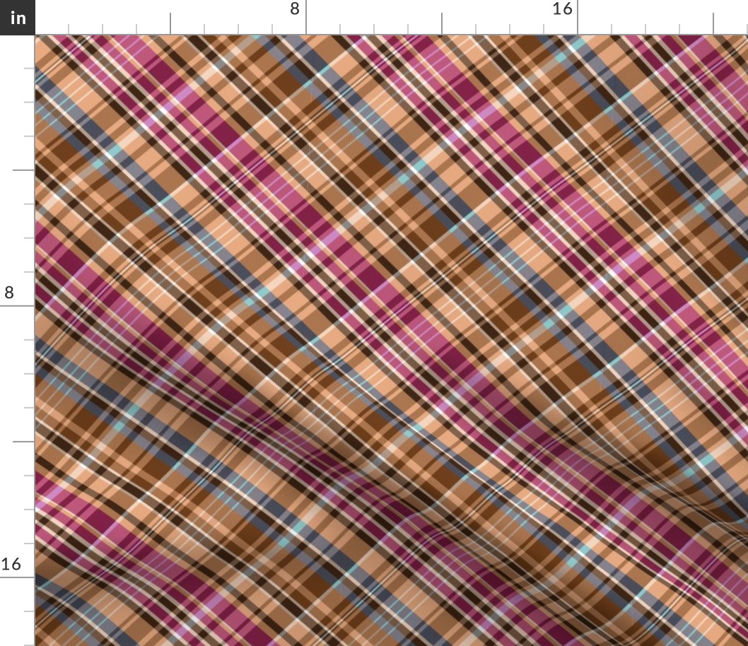 Mainly Sand and Burgundy Madras Plaid Larger Scale