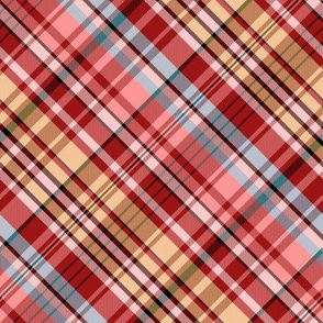 Mainly Red and Yellow Madras Plaid Larger Scale