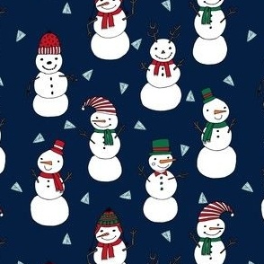 snowman // christmas snowmen cute xmas holiday illustrated fabric by andrea lauren andrea lauren fabrics christmas sewing projects cute christmas stocking fabrics