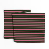 JP7 - Pine Green and Rose Pink Rhythmic Stripes