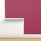 JP7 - Small - Checkerboard of Quarter Inch Squares in Rosy Red and Rustic Pink