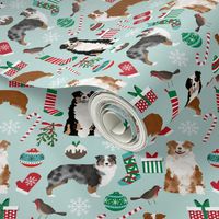 australian shepherd christmas fabric cute aussie dogs fabric best aussie dogs design