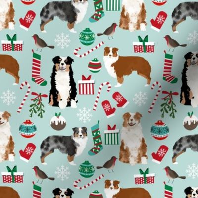 australian shepherd christmas fabric cute aussie dogs fabric best aussie dogs design