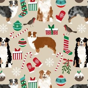 australian shepherds christmas fabric xmas christmas dog cute dog breeds fabric australian shepherds dog