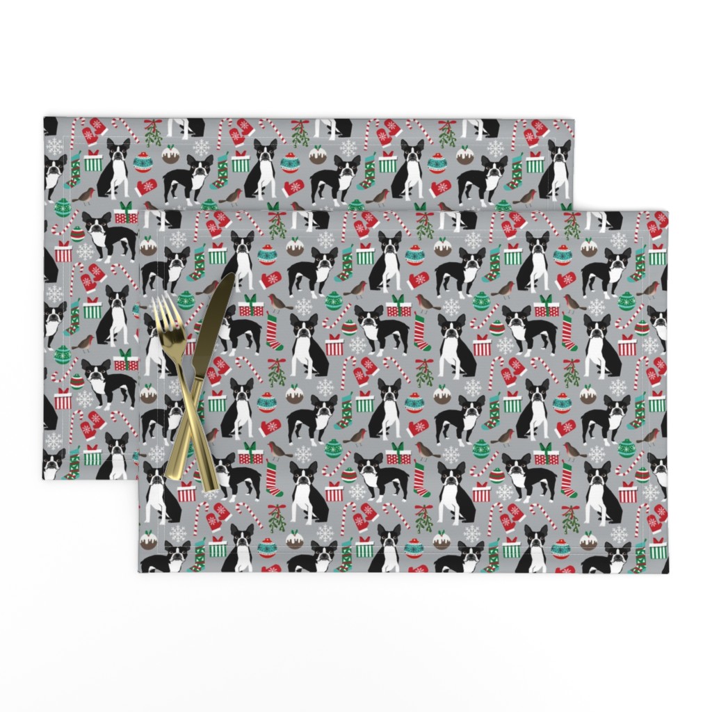 boston terrier christmas fabric cute xmas holiday dogs design cute christmas fabrics for dogs