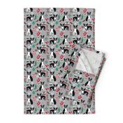 boston terrier christmas fabric cute xmas holiday dogs design cute christmas fabrics for dogs