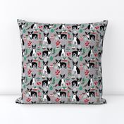 boston terrier christmas fabric cute xmas holiday dogs design cute christmas fabrics for dogs