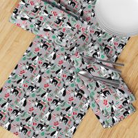 boston terrier christmas fabric cute xmas holiday dogs design cute christmas fabrics for dogs