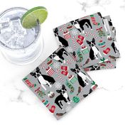 boston terrier christmas fabric cute xmas holiday dogs design cute christmas fabrics for dogs