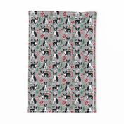 boston terrier christmas fabric cute xmas holiday dogs design cute christmas fabrics for dogs