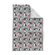 boston terrier christmas fabric cute xmas holiday dogs design cute christmas fabrics for dogs