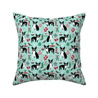 boston terriers christmas fabric cute xmas holiday dog design christmas fabrics boston terriers