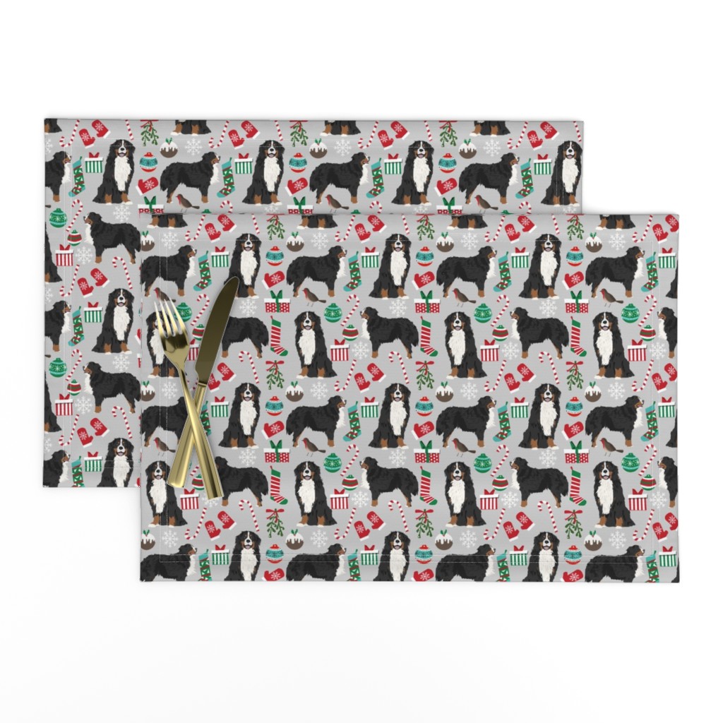 bernese mountain dogs christmas fabric cute dogs fabric xmas holiday dog design