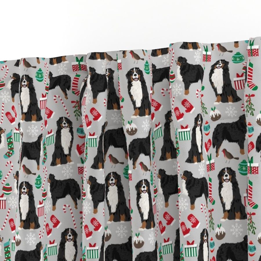 bernese mountain dogs christmas fabric cute dogs fabric xmas holiday dog design