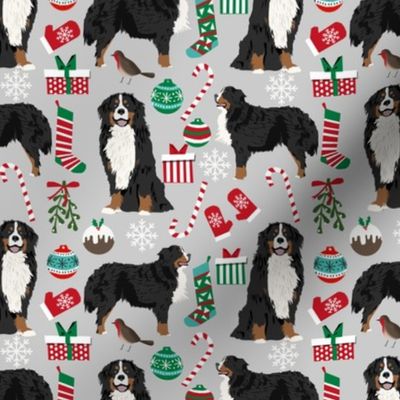 bernese mountain dogs christmas fabric cute dogs fabric xmas holiday dog design