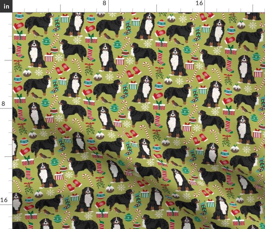 bernese mountain dogs christmas fabric cute dog xmas holiday dogs fabric cute holiday dog