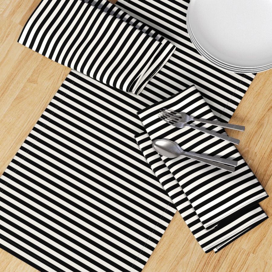 Stripes Linen & Black