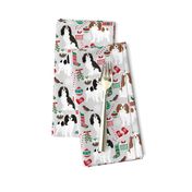 cavalier king charles spaniel dog christmas design cute xmas holiday dogs fabric cute dogs fabric