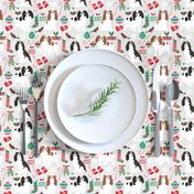 cavalier king charles spaniel dog christmas design cute xmas holiday dogs fabric cute dogs fabric