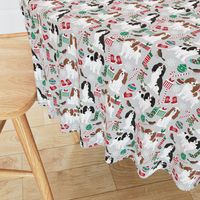 cavalier king charles spaniel dog christmas design cute xmas holiday dogs fabric cute dogs fabric