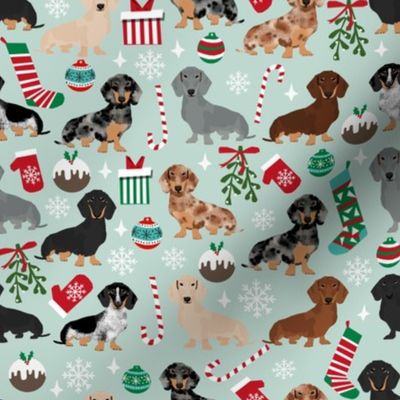 doxie christmas fabrics dachshunds dog fabric xmas holiday dog design