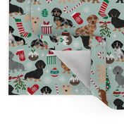 doxie christmas fabrics dachshunds dog fabric xmas holiday dog design