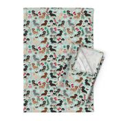 doxie christmas fabrics dachshunds dog fabric xmas holiday dog design