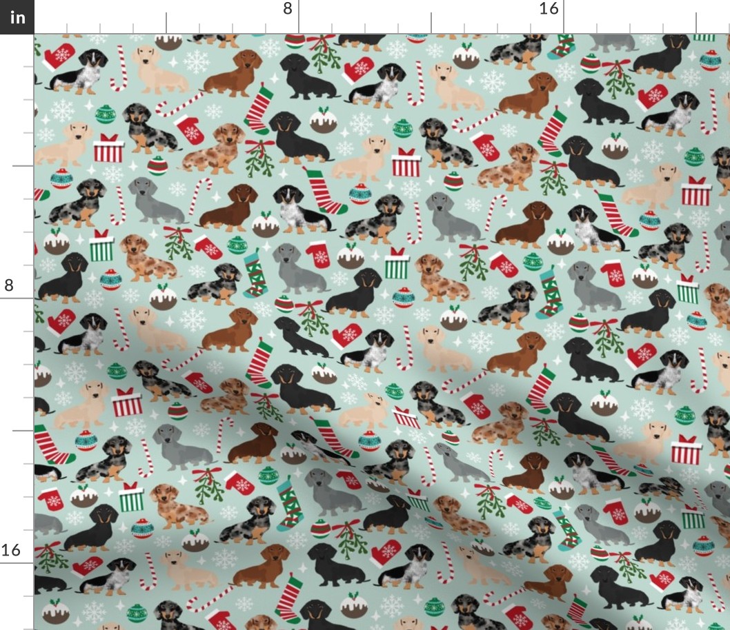 doxie christmas fabrics dachshunds dog fabric xmas holiday dog design