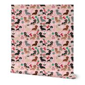 dachshunds christmas fabric cute doxie design christmas fabrics best xmas dogs fabric