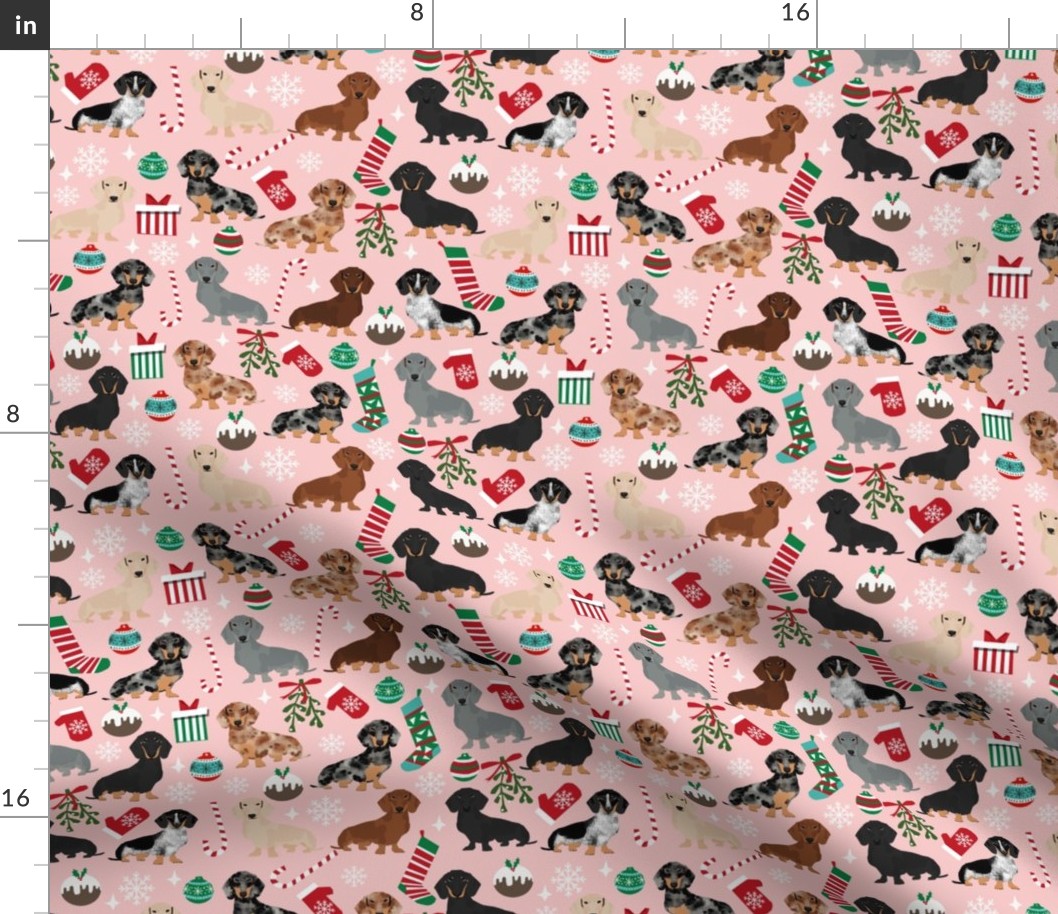 dachshunds christmas fabric cute doxie design christmas fabrics best xmas dogs fabric