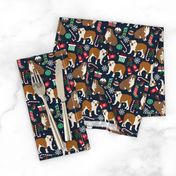 english bulldogs christmas fabric cute dogs dog fabric english bulldogs xmas holiday design fabric