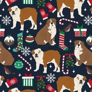 english bulldogs christmas fabric cute dogs dog fabric english bulldogs xmas holiday design fabric