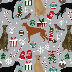 greyhound dogs fabric christmas dog fabric cute xmas dog design christmas dogs